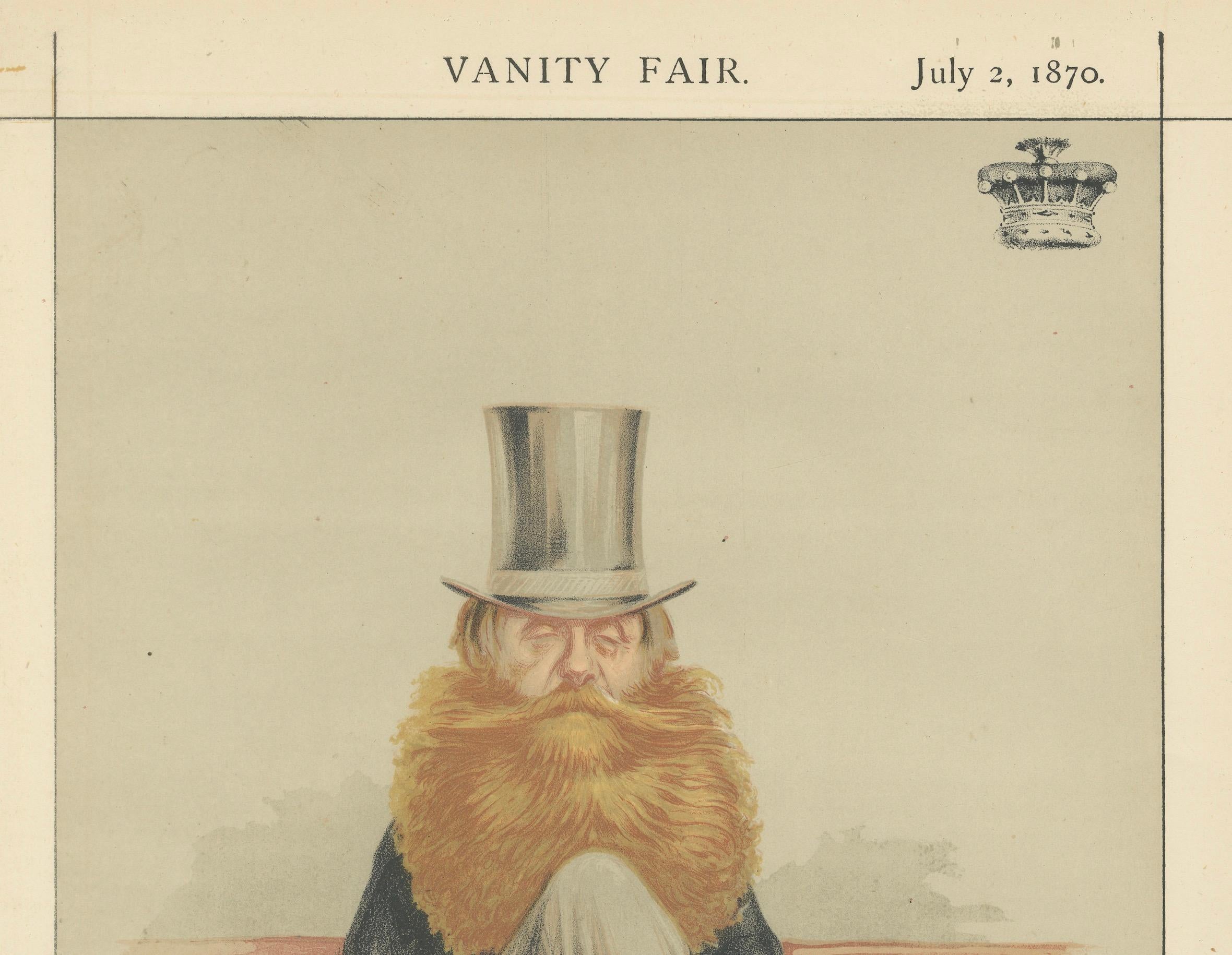 Bearded Victorian Statesman Seated – Vanity Fair Statesmen, 1870
