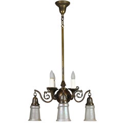 Used Beardslee Gas/Electric Chandelier with Shades