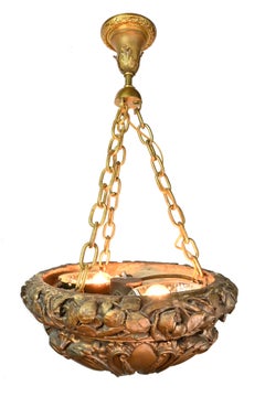 Beardslee Reflective Gesso Bowl Chandelier