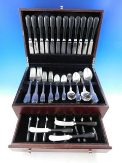 Bearn by Christofle France Stainless Steel Set Service Dinner Estate 83 Pieces
