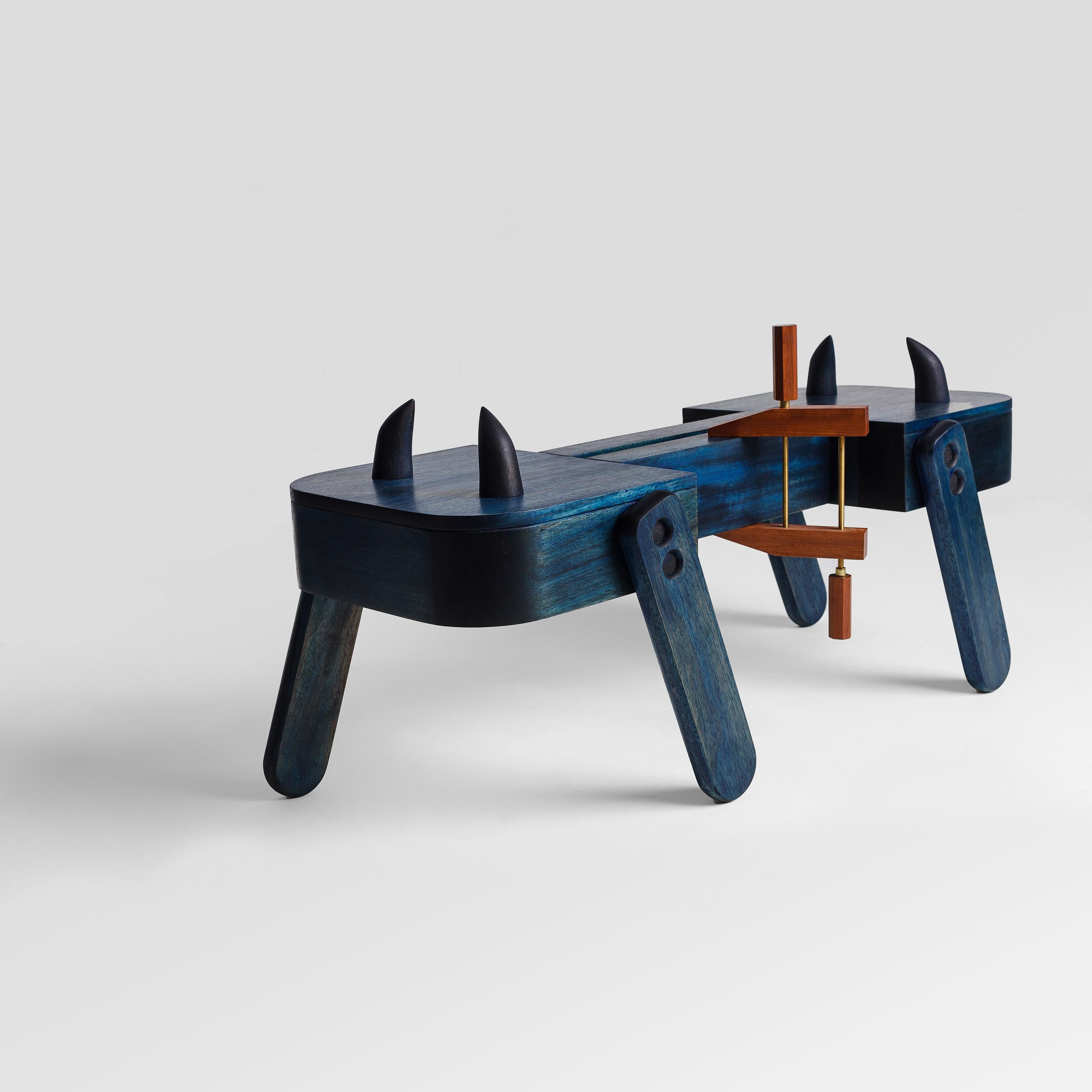 Sculpture-bench presented at the 12th São Paulo Design Week, in 2023, during the exhibition “How much time do we have?”. at the historic 