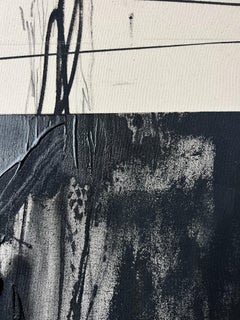 ABSTRACT Œuvre d'art contemporain Toile noire brute Artiste Beñat Olaberria