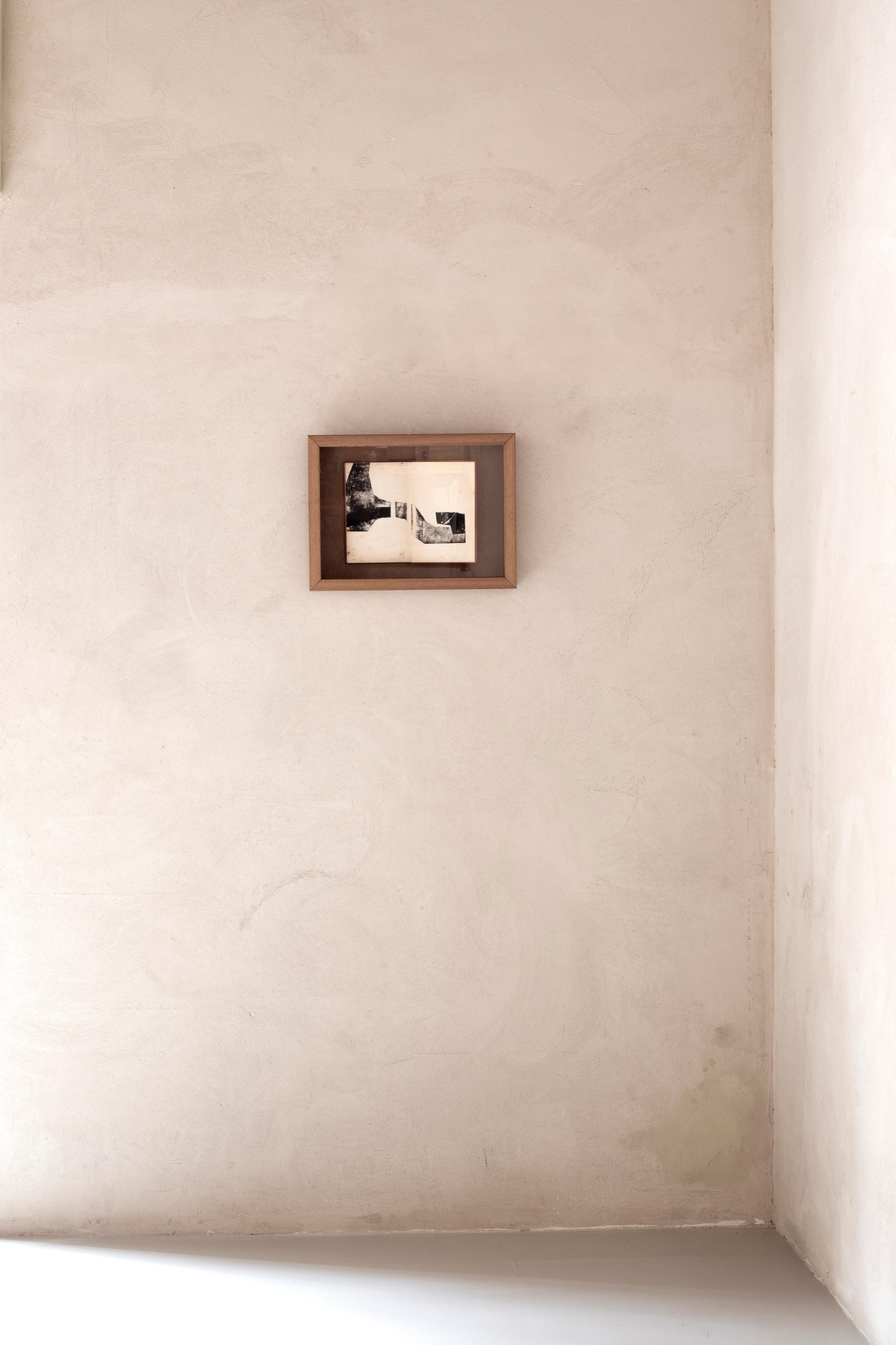 Abstract Minimalist Mixed-Media Collage on Book by Beñat Olaberria 2025 en vente 4