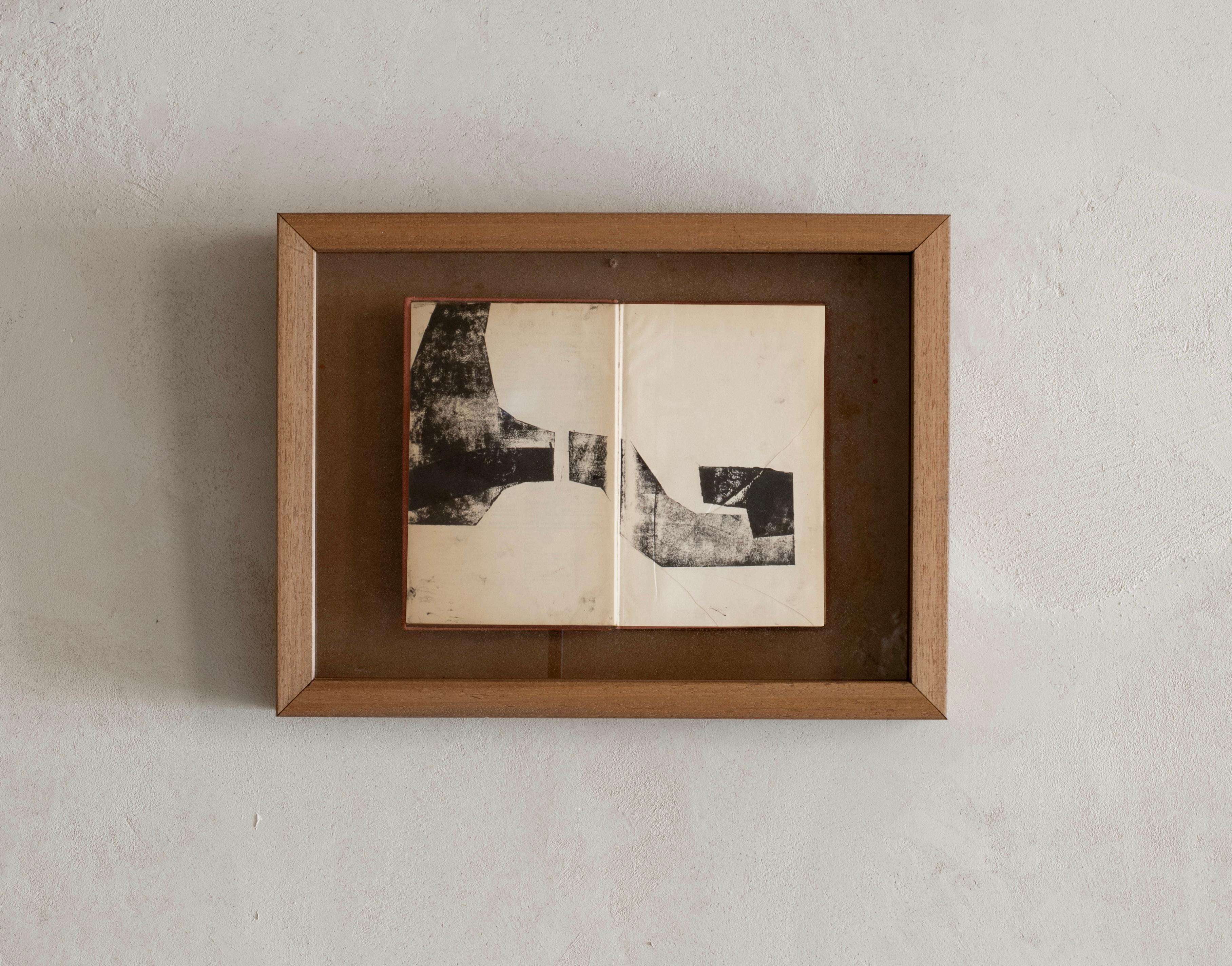 Abstract Minimalist Mixed-Media Collage on Book by Beñat Olaberria 2025