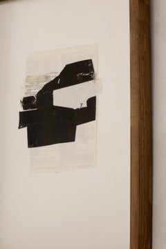 Abstract Minimalist Mixed-Media Collage on Paper by Beñat Olaberria 2025