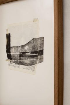 Abstract Minimalist Mixed-Media Collage on Paper by Beñat Olaberria 2025