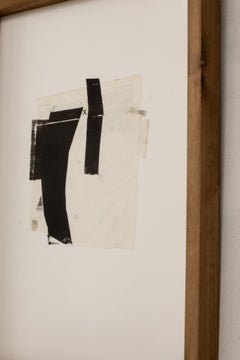 Collage abstrait minimaliste Mixed-Media sur papier de Beñat Olaberria 2025