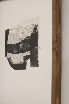 Collage abstrait minimaliste Mixed-Media sur papier de Beñat Olaberria 2025