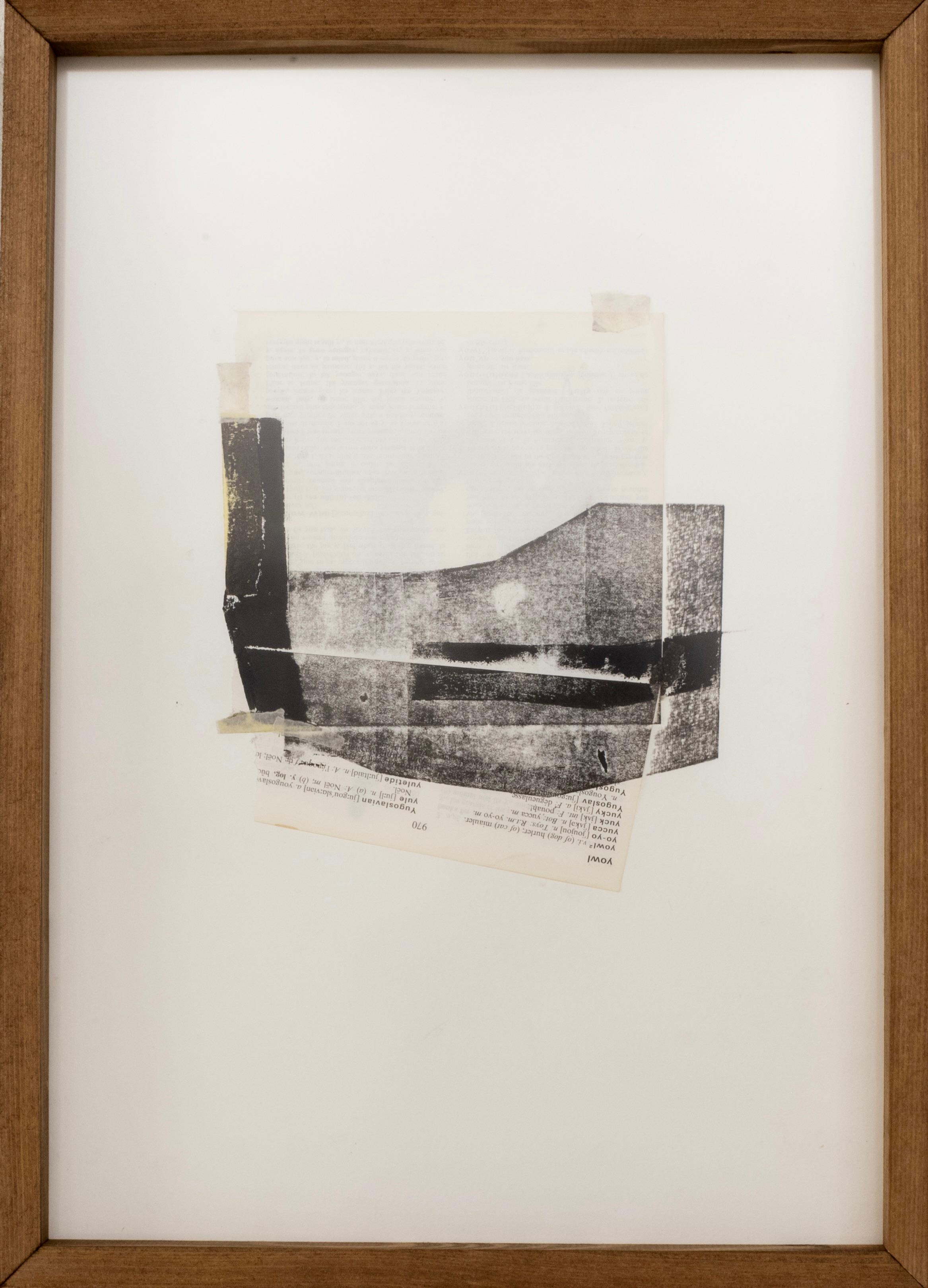 Abstract Minimalist Mixed-Media Collage on Paper by Beñat Olaberria 2025 For Sale 2