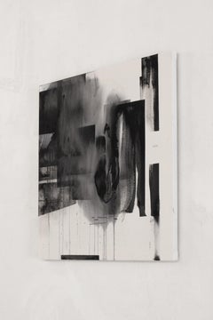 Abstract Monochrome Composition with Layered Textures by Beñat Olaberria