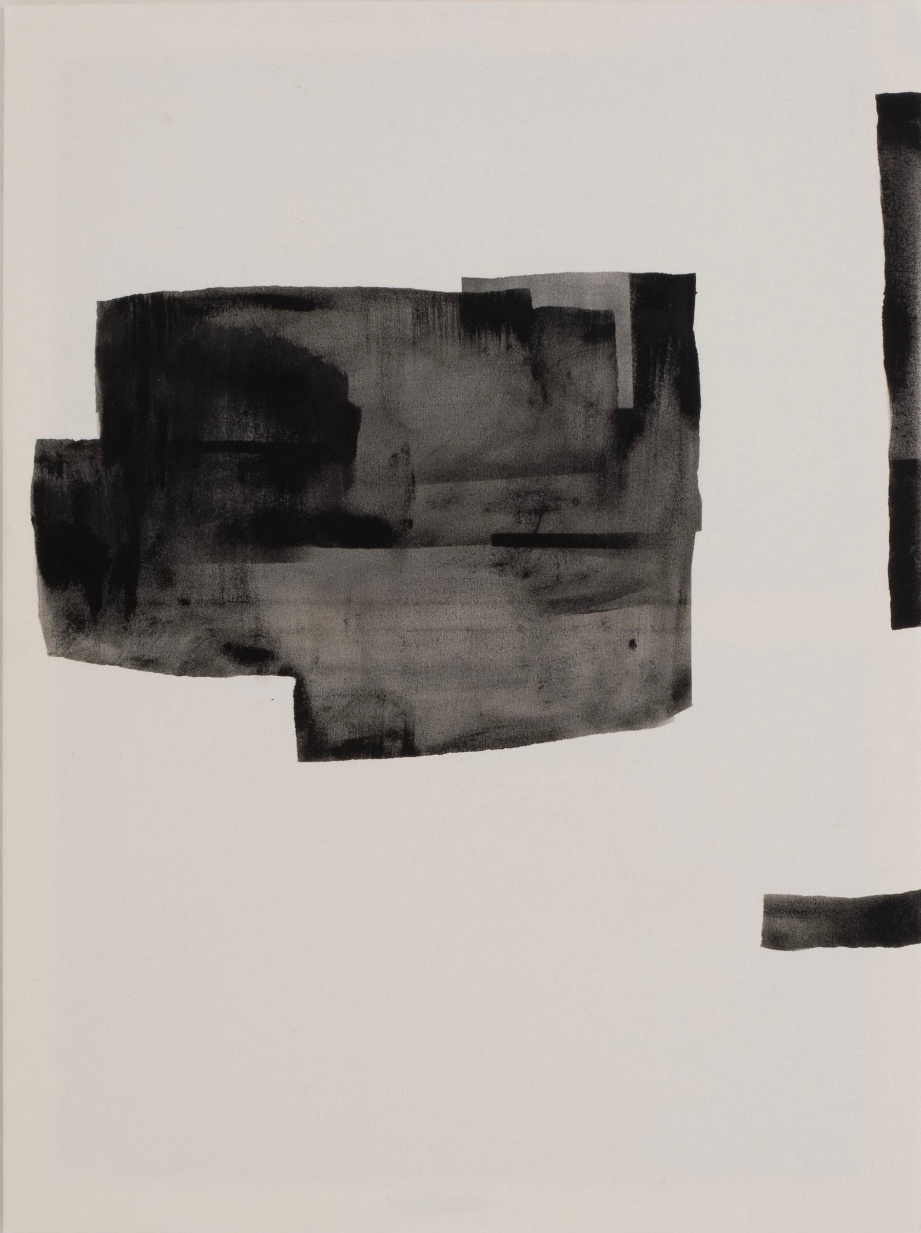 Abstract Monochrome Composition with Layered Textures by Beñat Olaberria For Sale 1