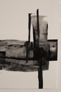 Abstract Monochrome Composition with Layered Textures by Beñat Olaberria