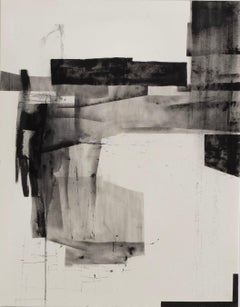 Abstract Monochrome Composition with Layered Textures by Beñat Olaberria