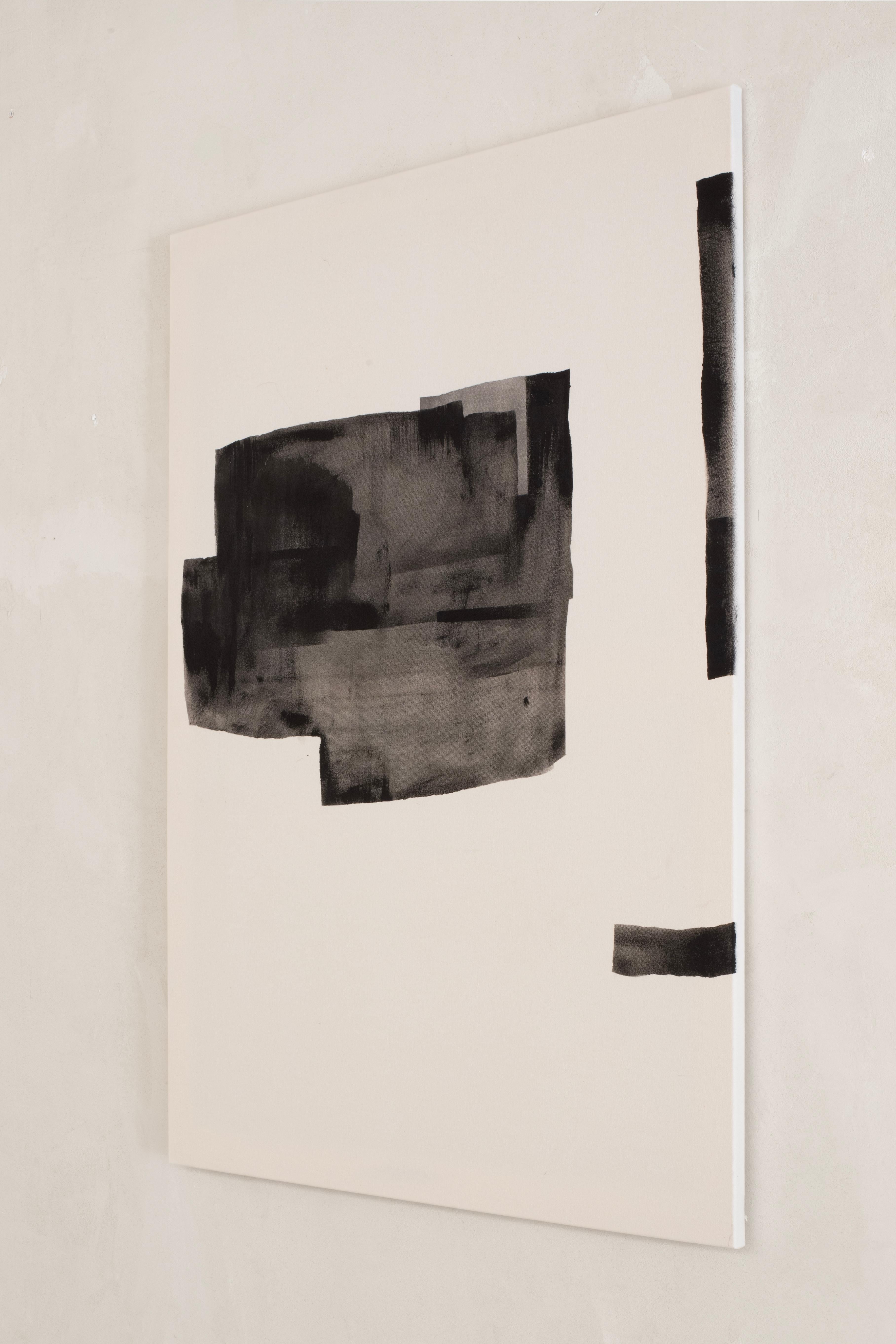 Abstract Monochrome Composition with Layered Textures by Beñat Olaberria For Sale 3