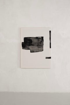 Abstract Monochrome Composition with Layered Textures by Beñat Olaberria