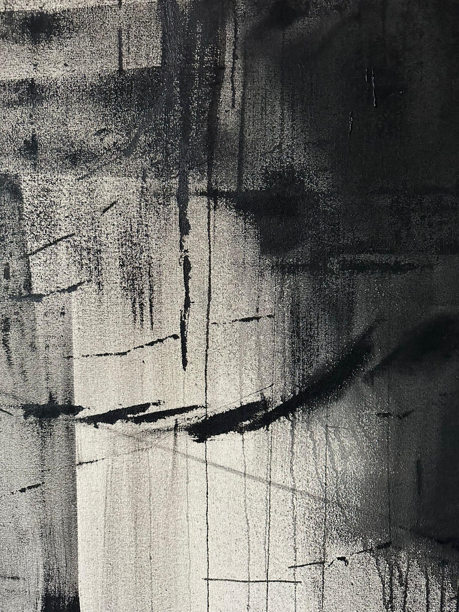 ABSTRACT Peinture Noire Couleur Artistique Contemporaine Espagnole Beñat Olaberria 2023 en vente 2