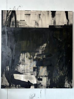 ABSTRACT Painting Black Contemporary Spanish Artist Beñat Olaberria 2023