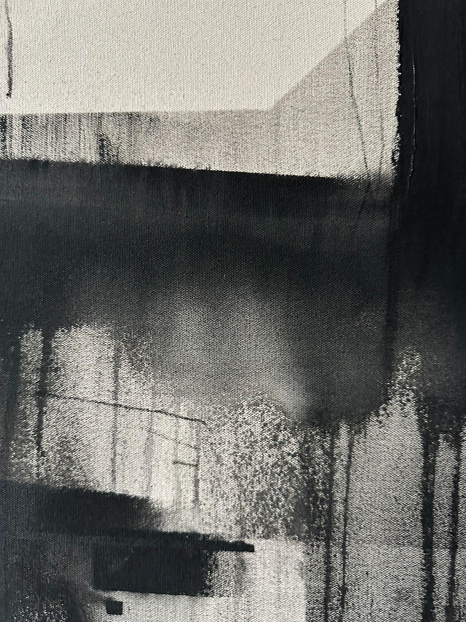 ABSTRACT Peinture noire de l'artiste espagnol contemporain Beñat Olaberria 2023 en vente 3