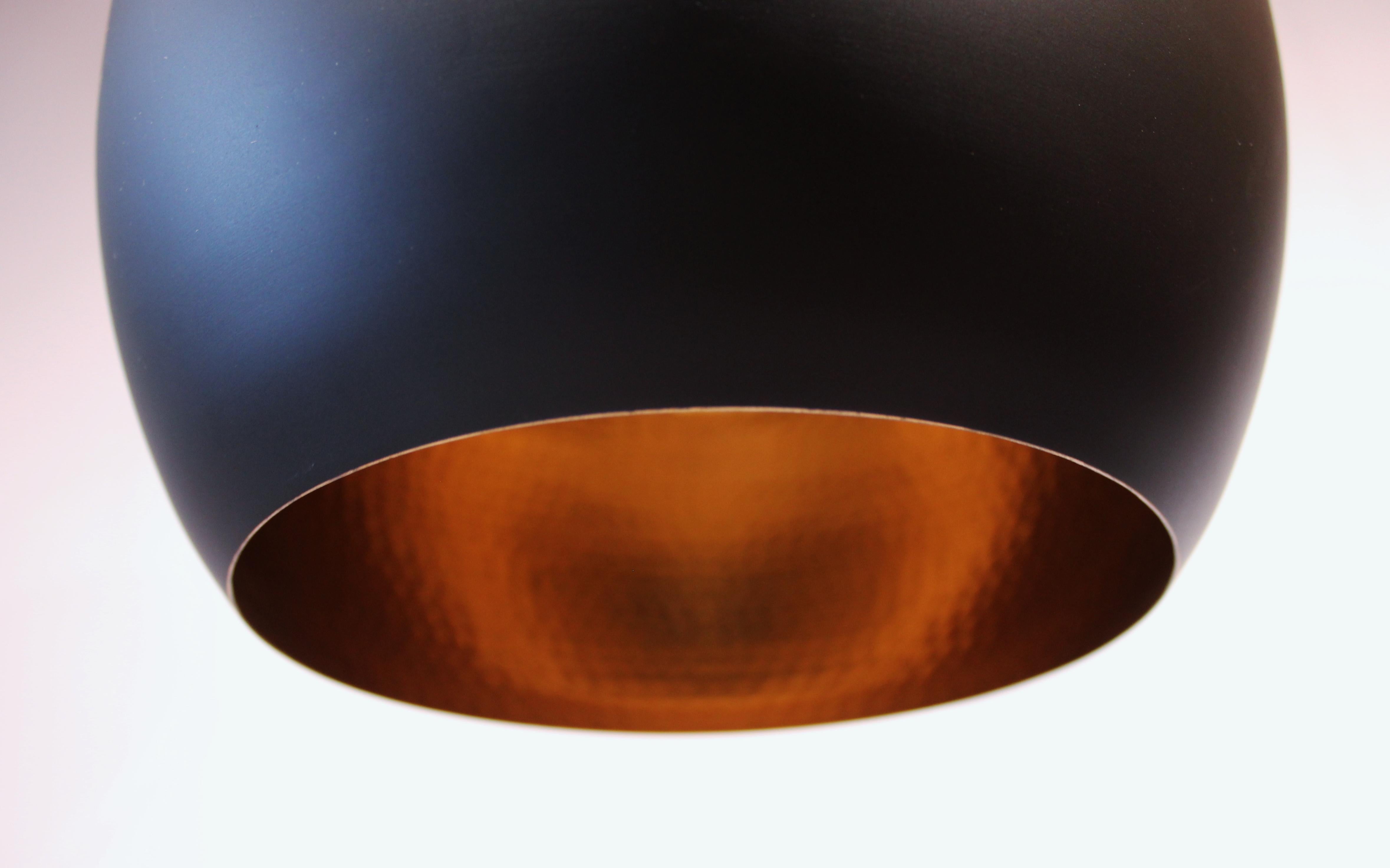 Beat Pendant, Model BLA01EU, in the Color Black and in Brass by Tom Dixon In Good Condition In Lejre, DK