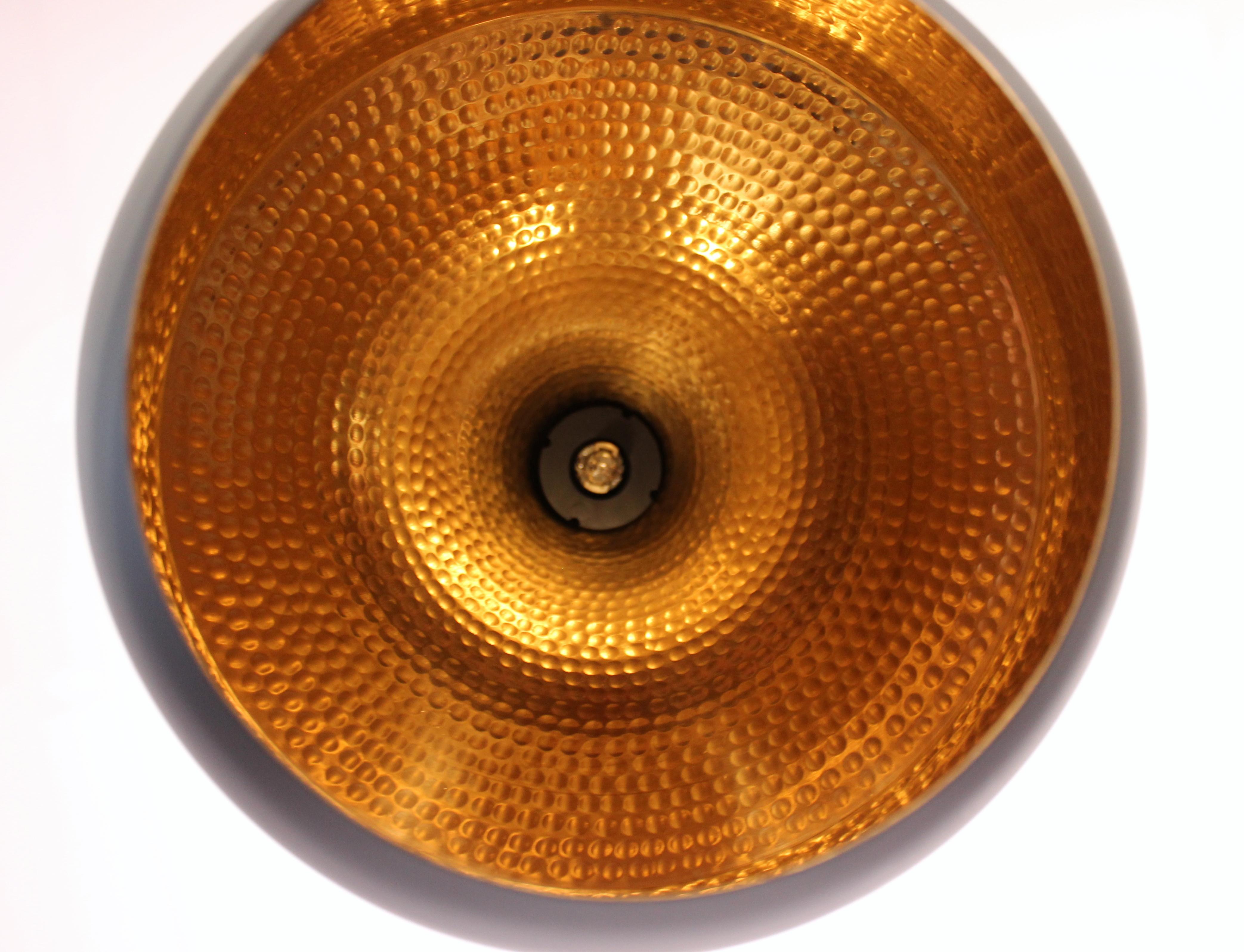 Late 20th Century Beat Pendant, Model BLA01EU, in the Color Black and in Brass by Tom Dixon