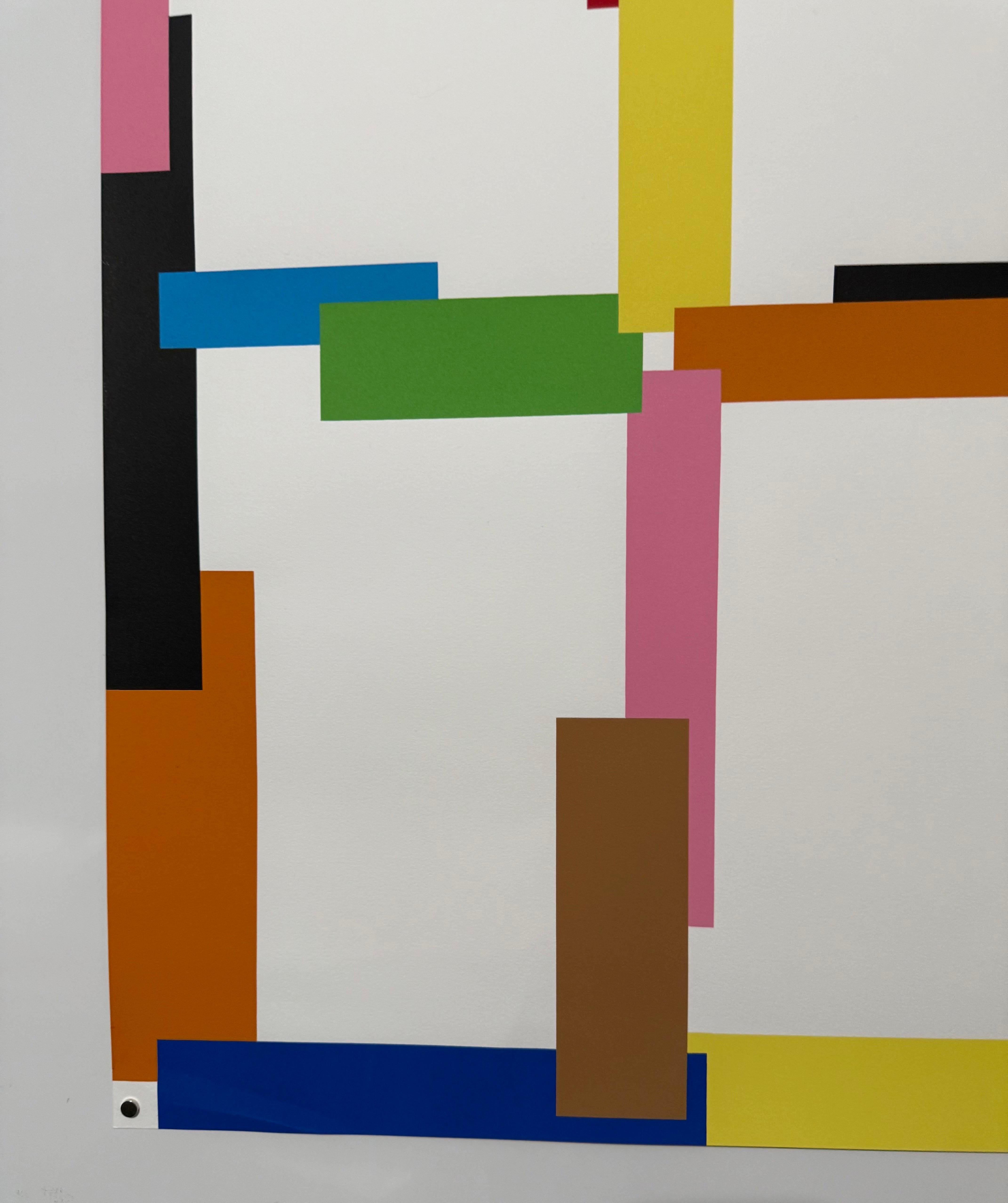 Arte contemporanea svizzera Beat Zoderer Serigrafia astratta a colori costruttivista in vendita 3