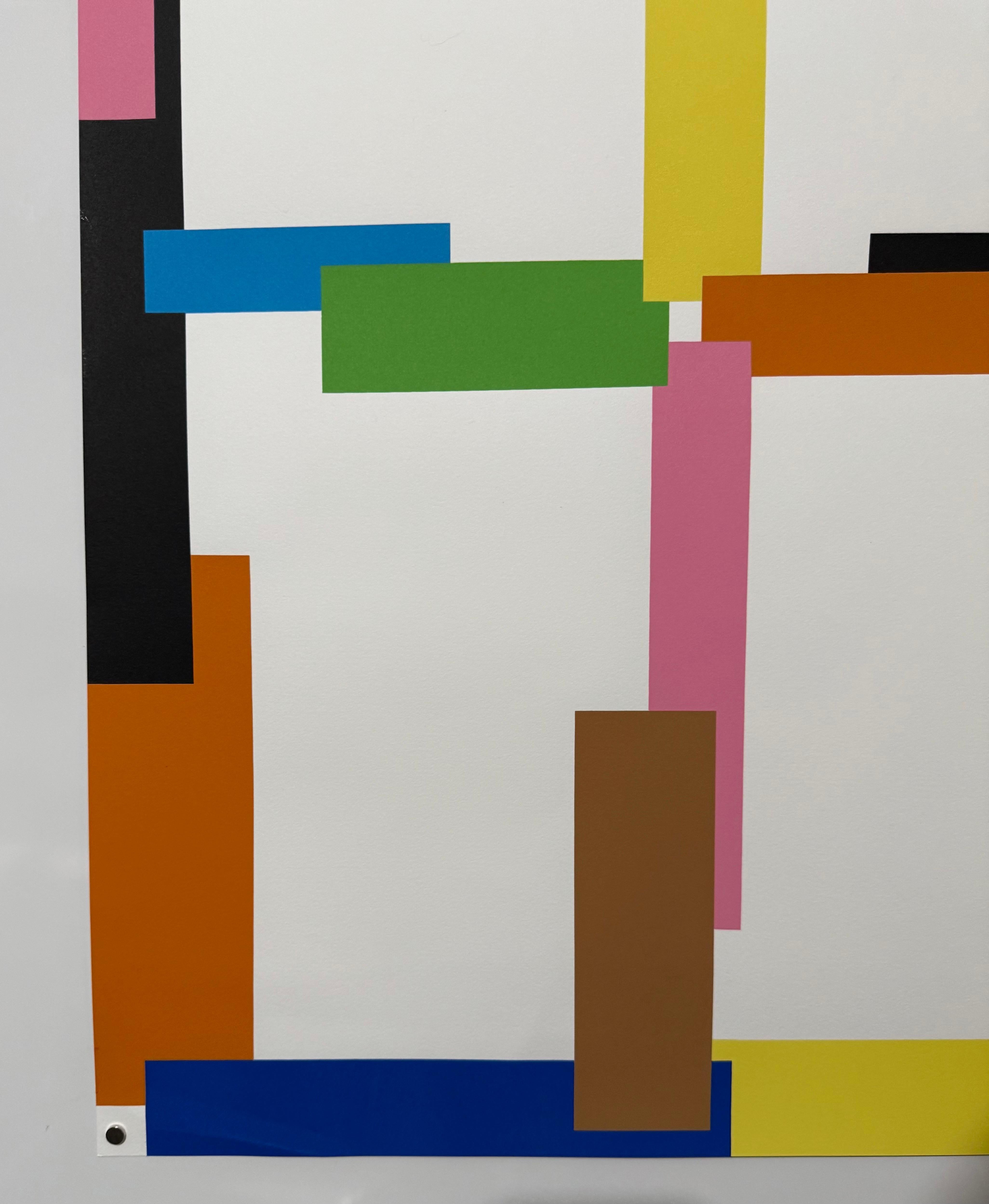 Arte contemporanea svizzera Beat Zoderer Serigrafia astratta a colori costruttivista in vendita 4