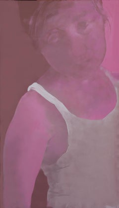 Untitled (Girl In White Shirt) - Contemporary Figurative, Large Format Painting