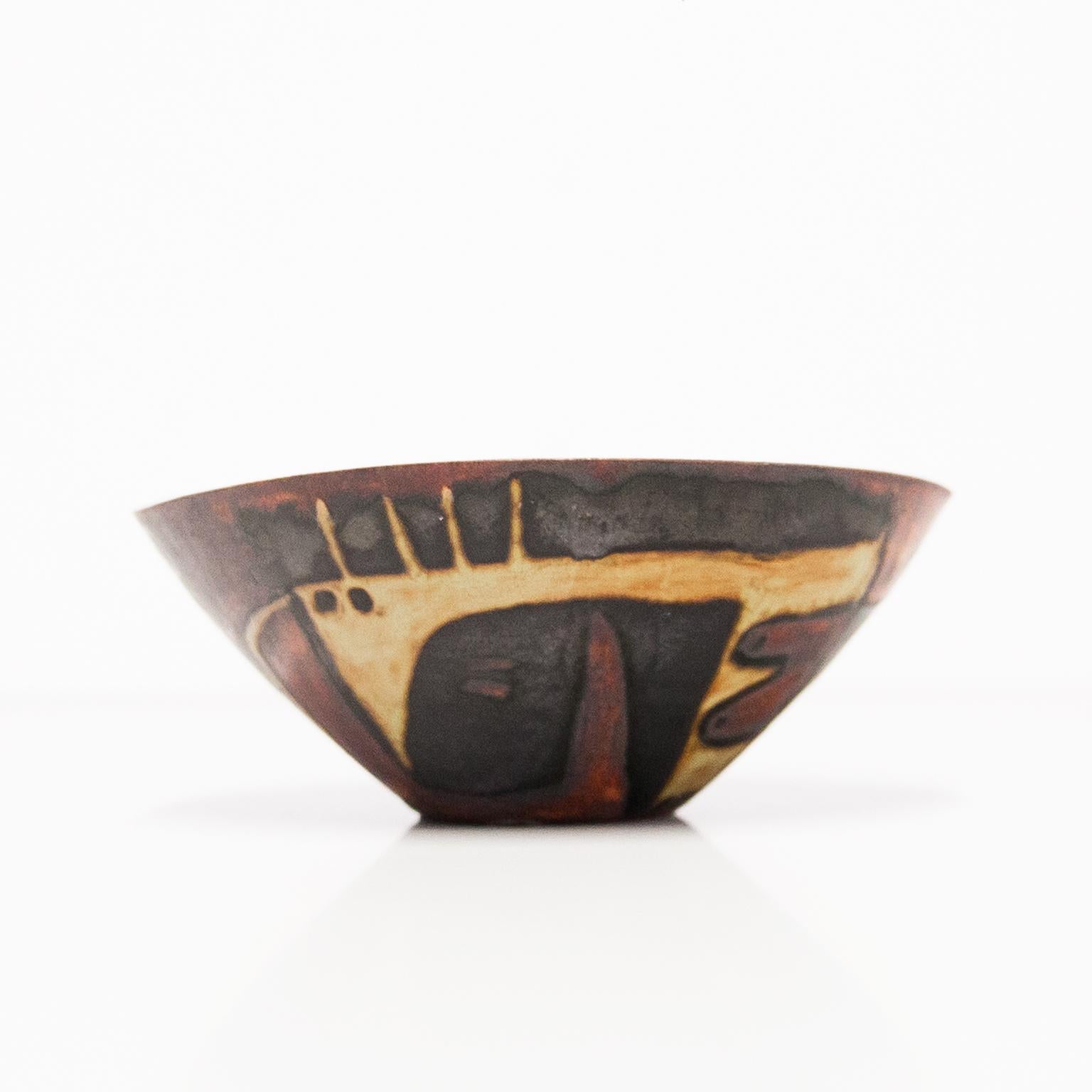 Mid-Century Modern Beate Kuhn Abstract Ceramic Bowl 1960s For Sale
