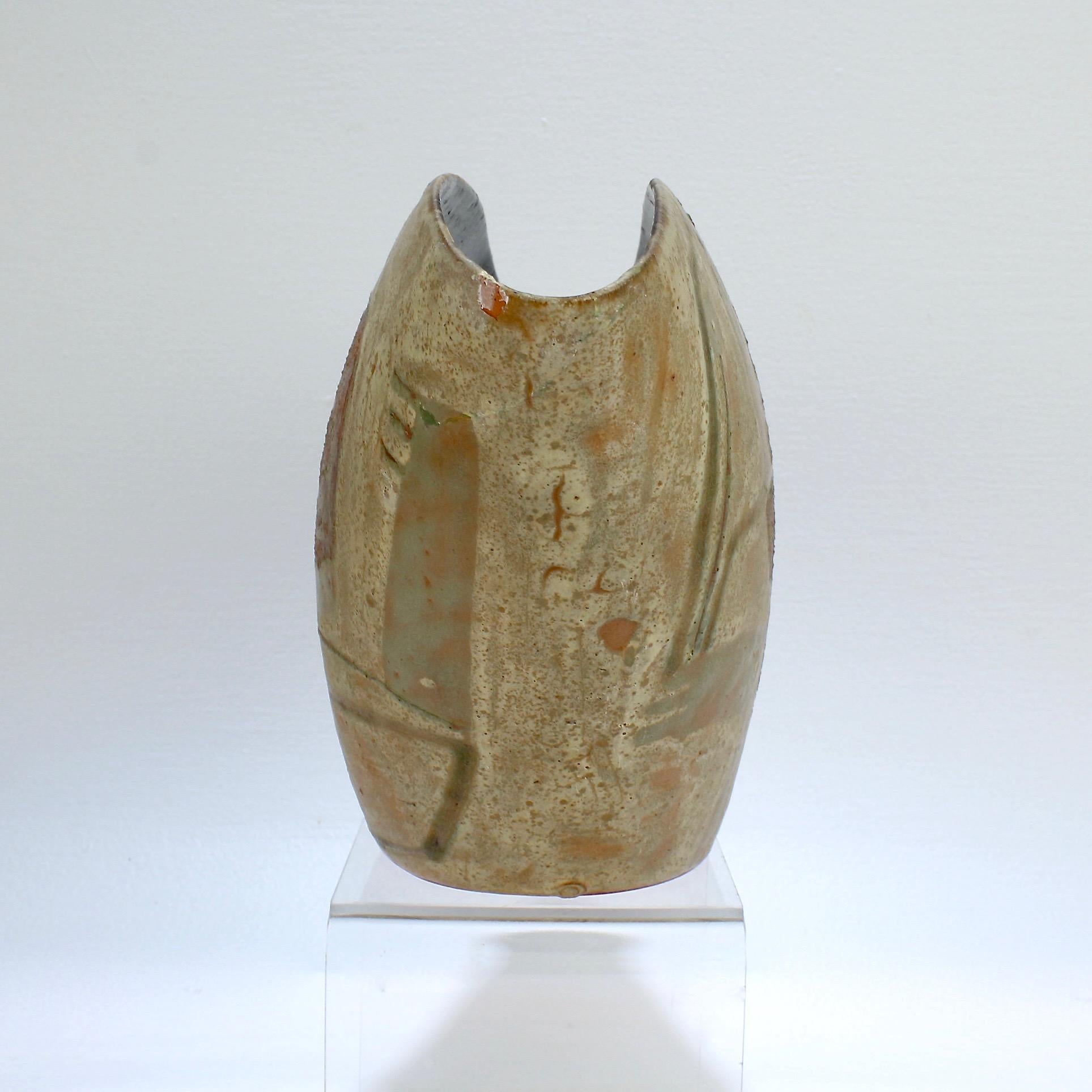 Beate Kuhn Mid-Century Modern German Studio Pottery Vase or Vessel 2