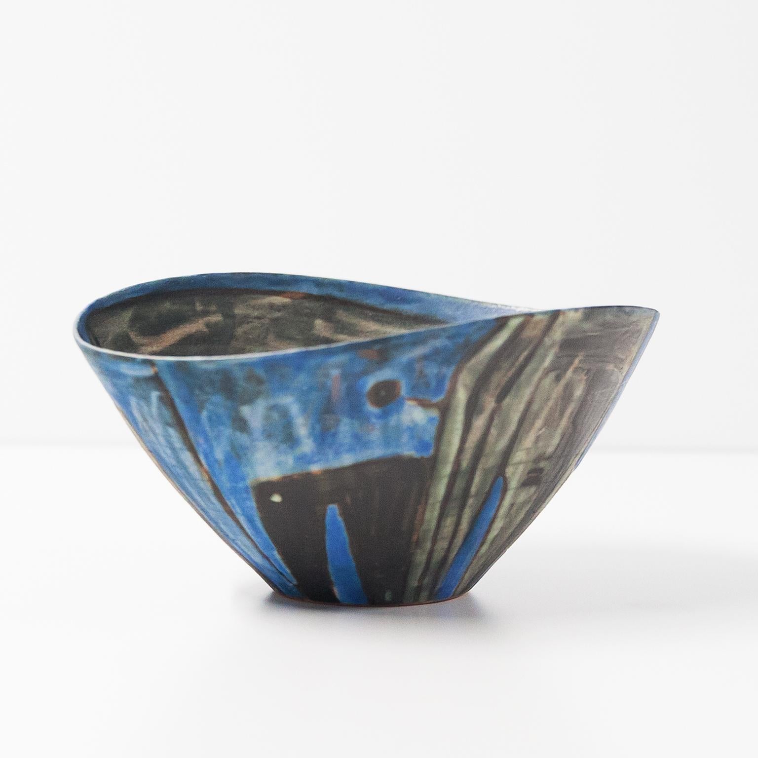 Mid-Century moderno Ciotola ovale in ceramica Beate Kuhn 1960s in vendita