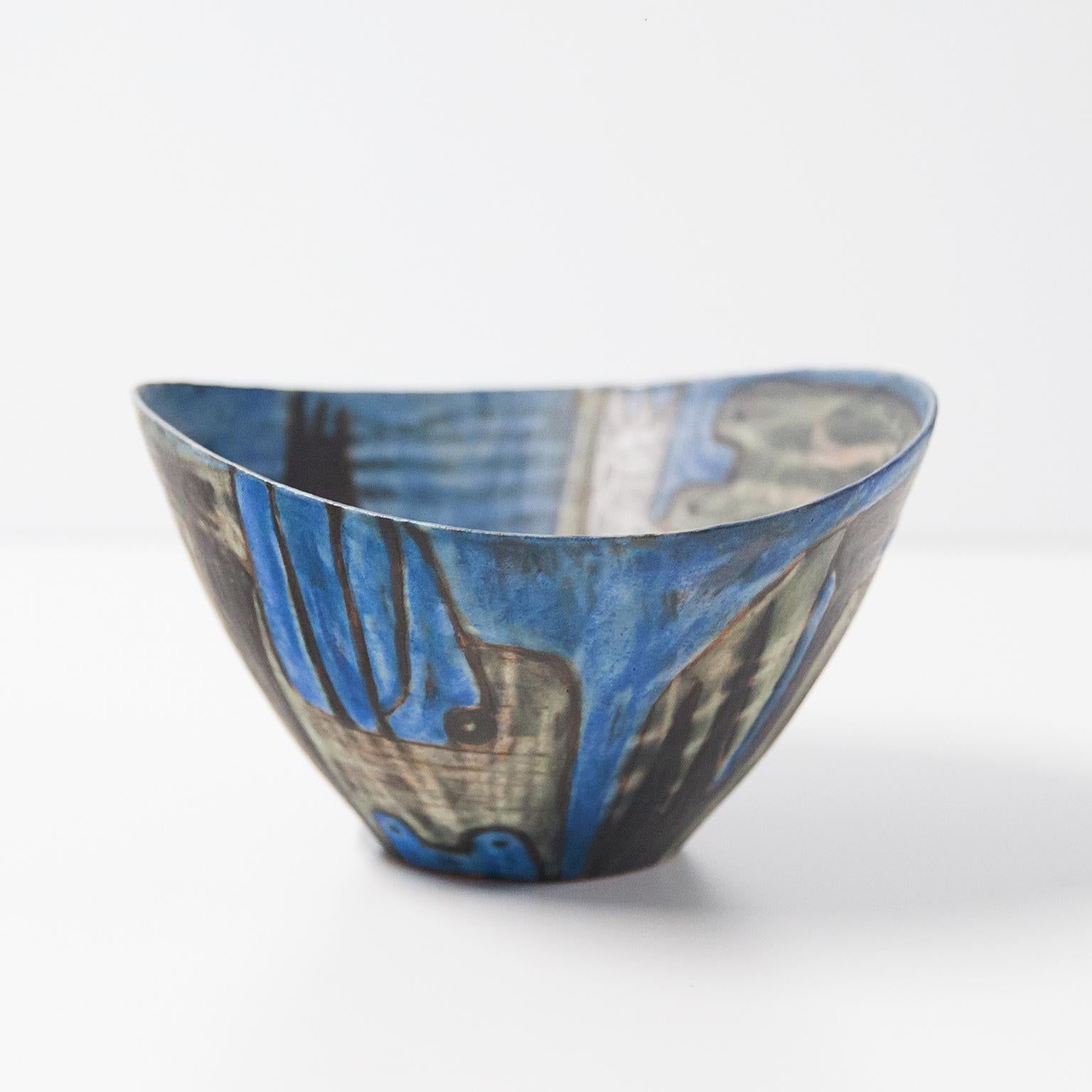 Tedesco Ciotola ovale in ceramica Beate Kuhn 1960s in vendita