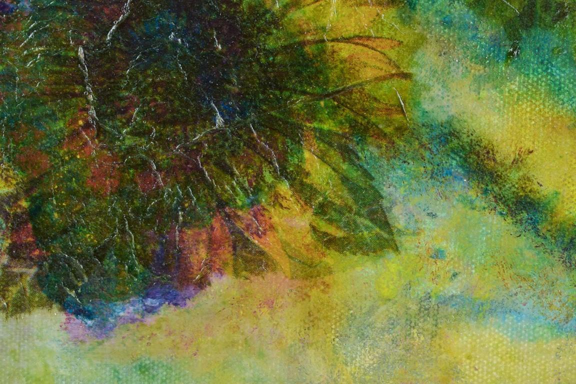 Beate Larsen, artista danesa. Óleo sobre lienzo. Bodegón con motivo de girasoles Siglo XXI y contemporáneo en venta