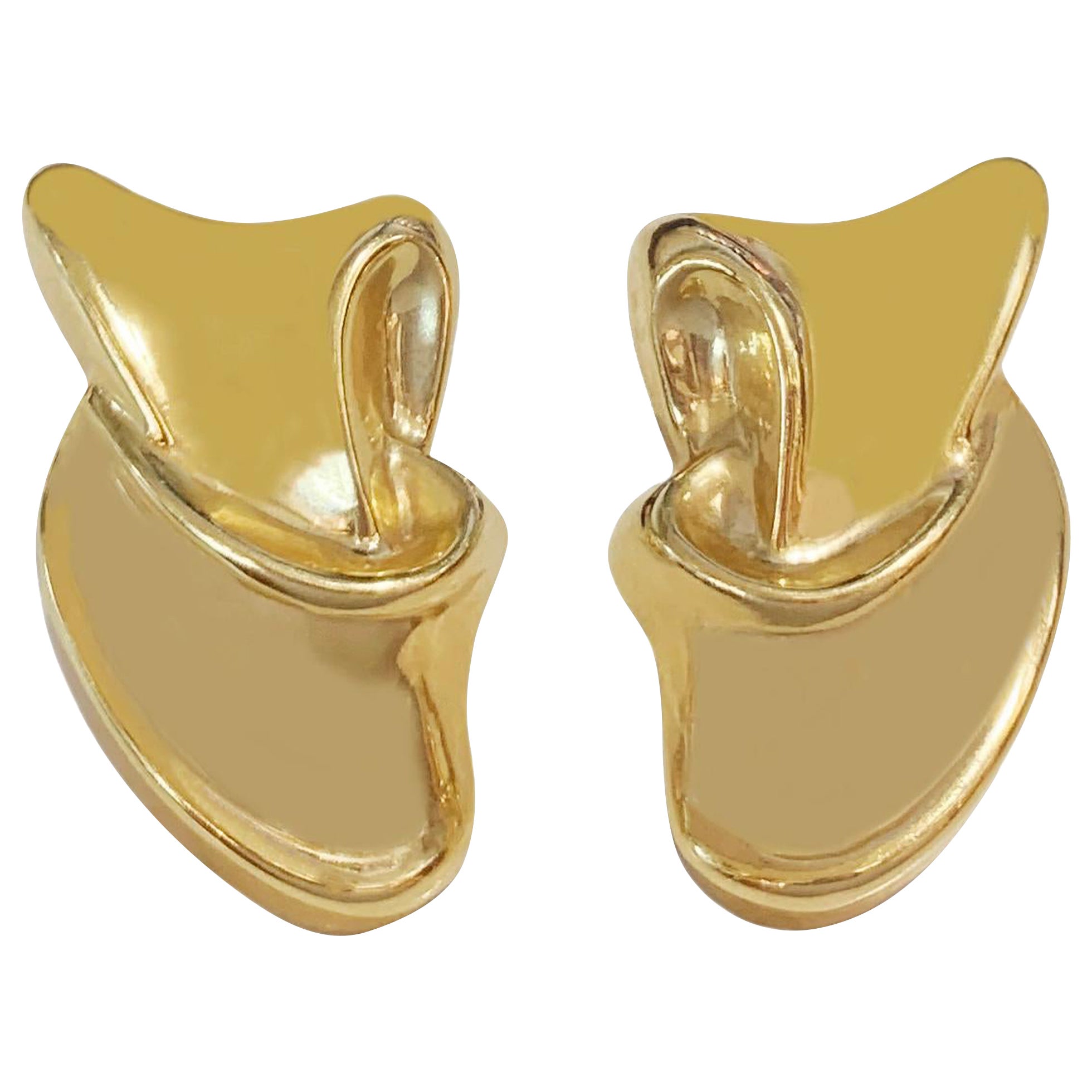 Pendientes de oro amarillo de 14 quilates en venta