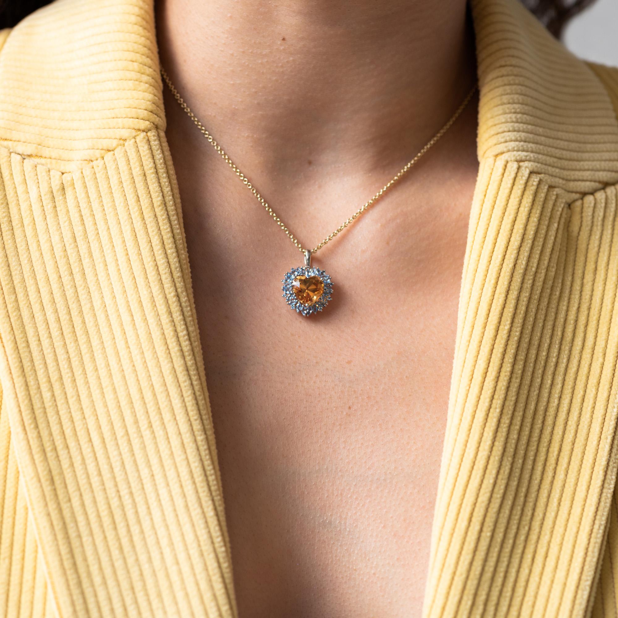 A classic symbol of love, the heart is the centre of our emotions. Our inspiration for the beating heart pendant draws on tumultuous, passionate relationships.

A beautiful large yellow sapphire in the centre brings us harmony, better communication,