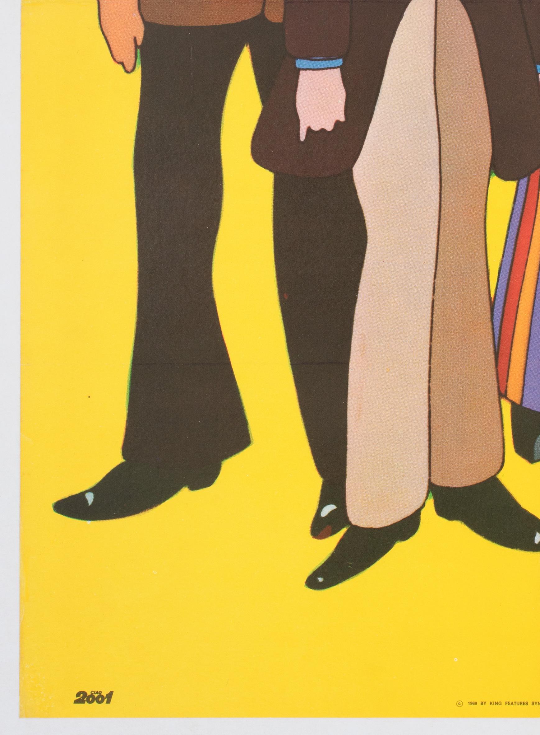 Linen Beatles 1969 Ciao 2001 Vintage Italian Poster