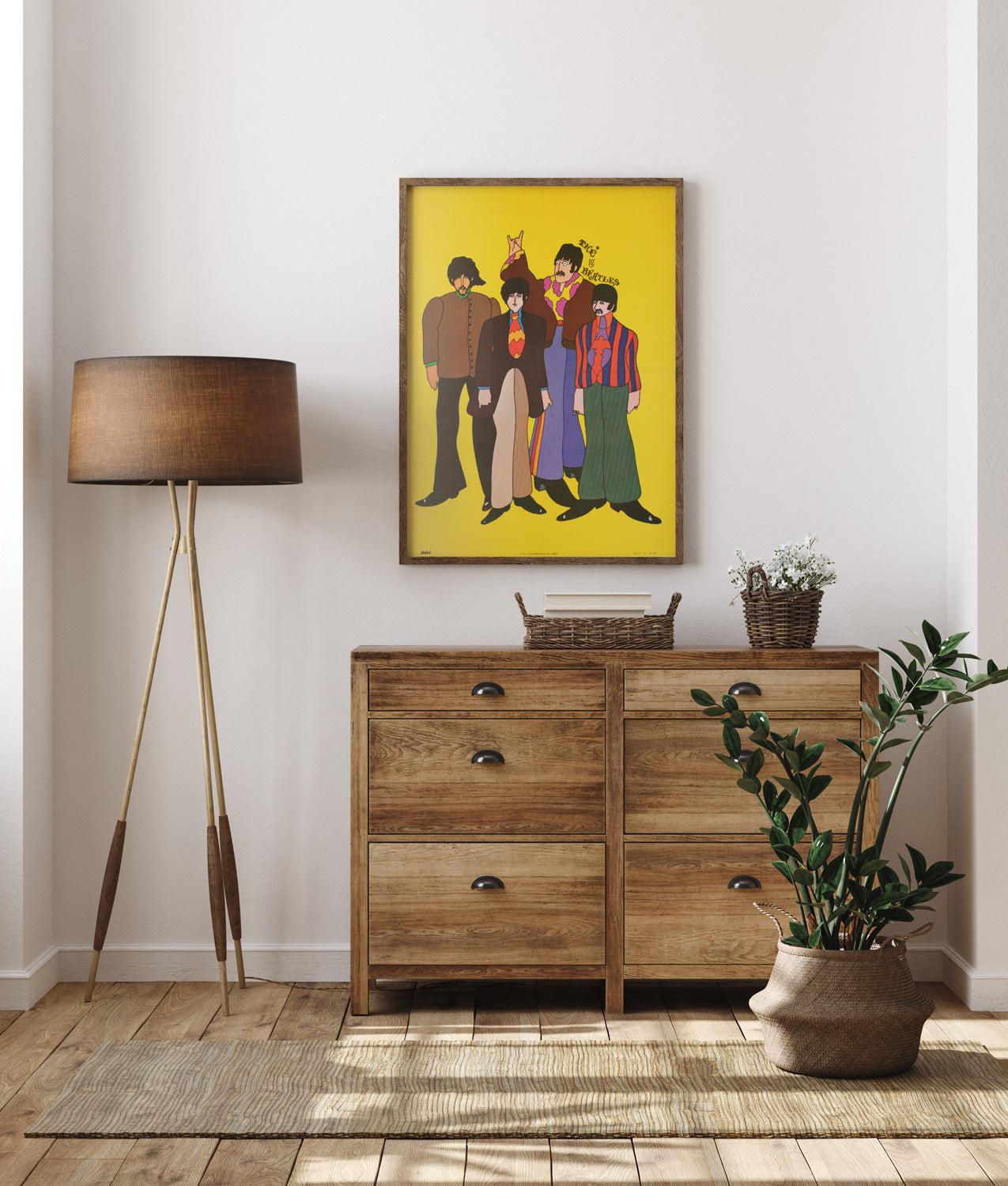 Wir lieben dieses Werbeplakat der Beatles für Yellow Submarine aus dem Jahr 1969. In der italienischen Publikation 