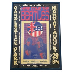 Retro Beatles Concert Poster from Finale at Candlestick Park in San Francisco 1966