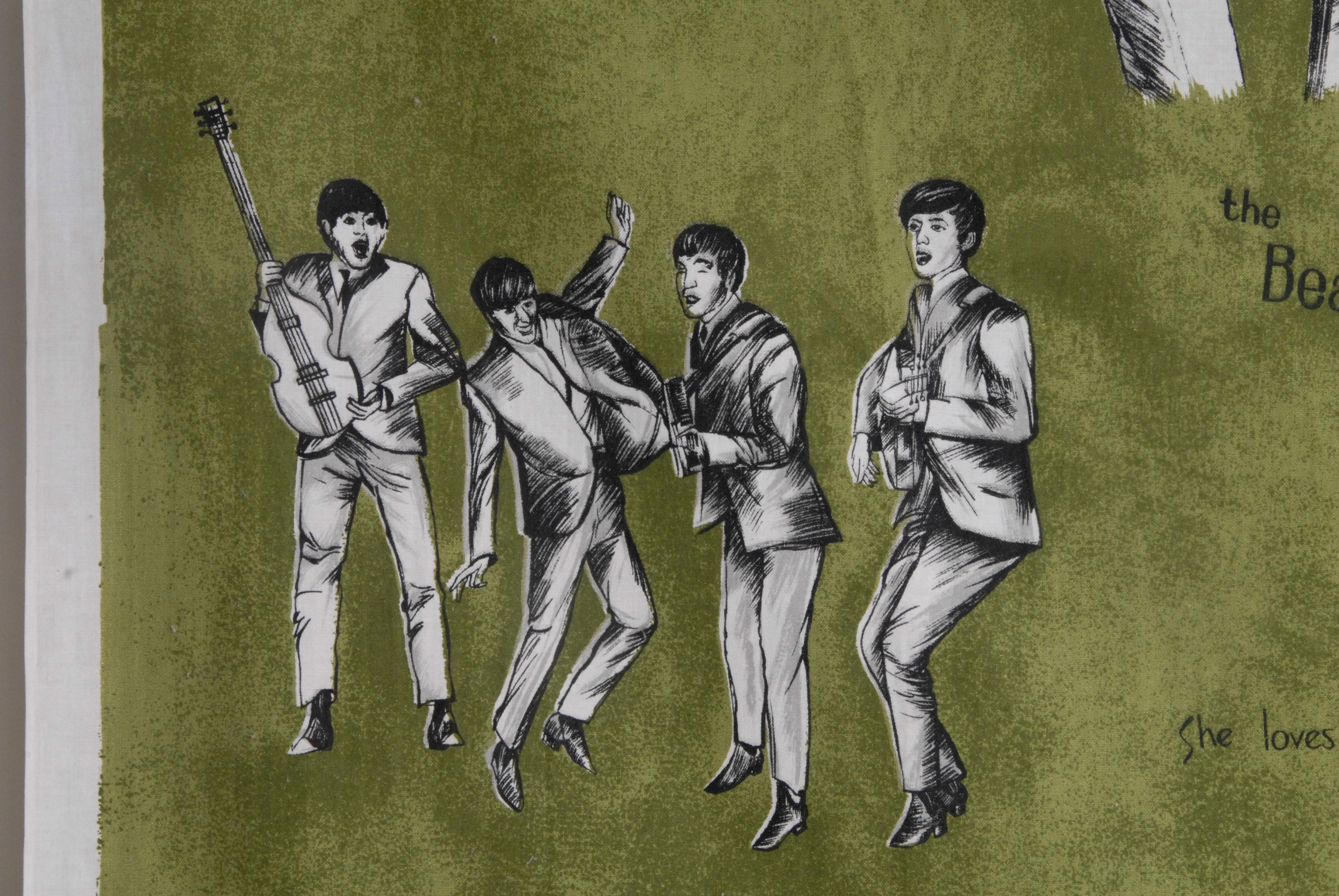 The Beatles Fabric Holland, um 1964 (Moderne der Mitte des Jahrhunderts) im Angebot
