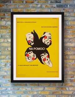 Beatles 'Help!' Original Vintage Movie Poster by Eryk Lipinski, Polish, 1967