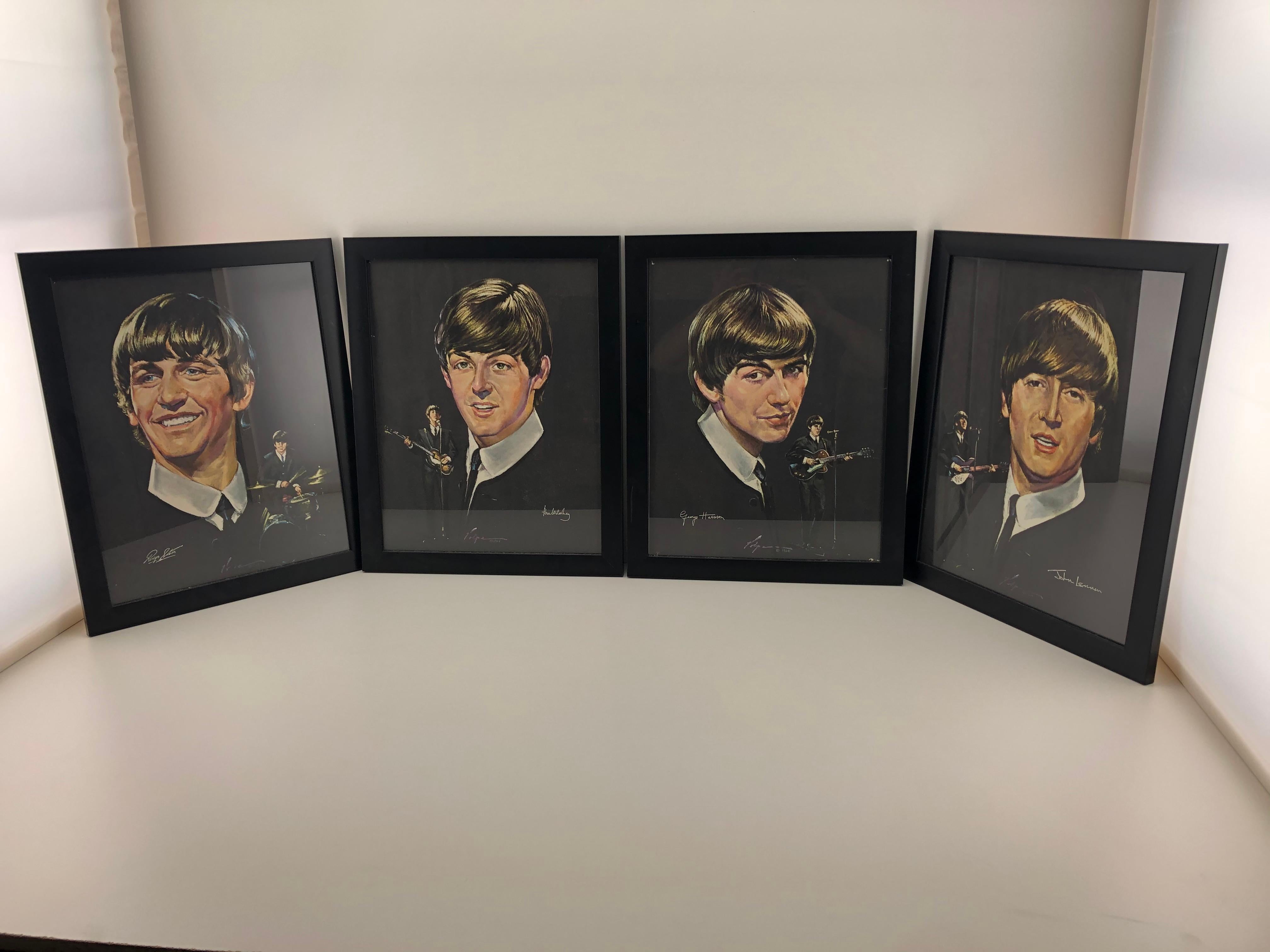 Beatles Portraits Set Original Vintage 1964 Posters Framed Nicholas Volpe 3