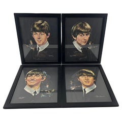 Beatles Portraits Set Original Retro 1964 Posters Framed Nicholas Volpe