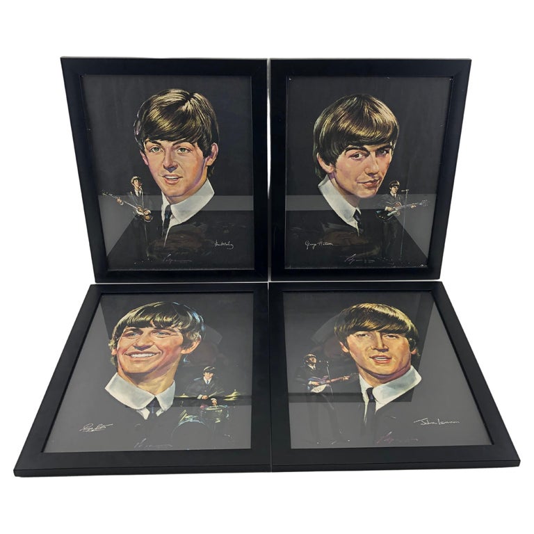 Beatles Portraits Set Original Vintage 1964 Posters Framed Nicholas Volpe