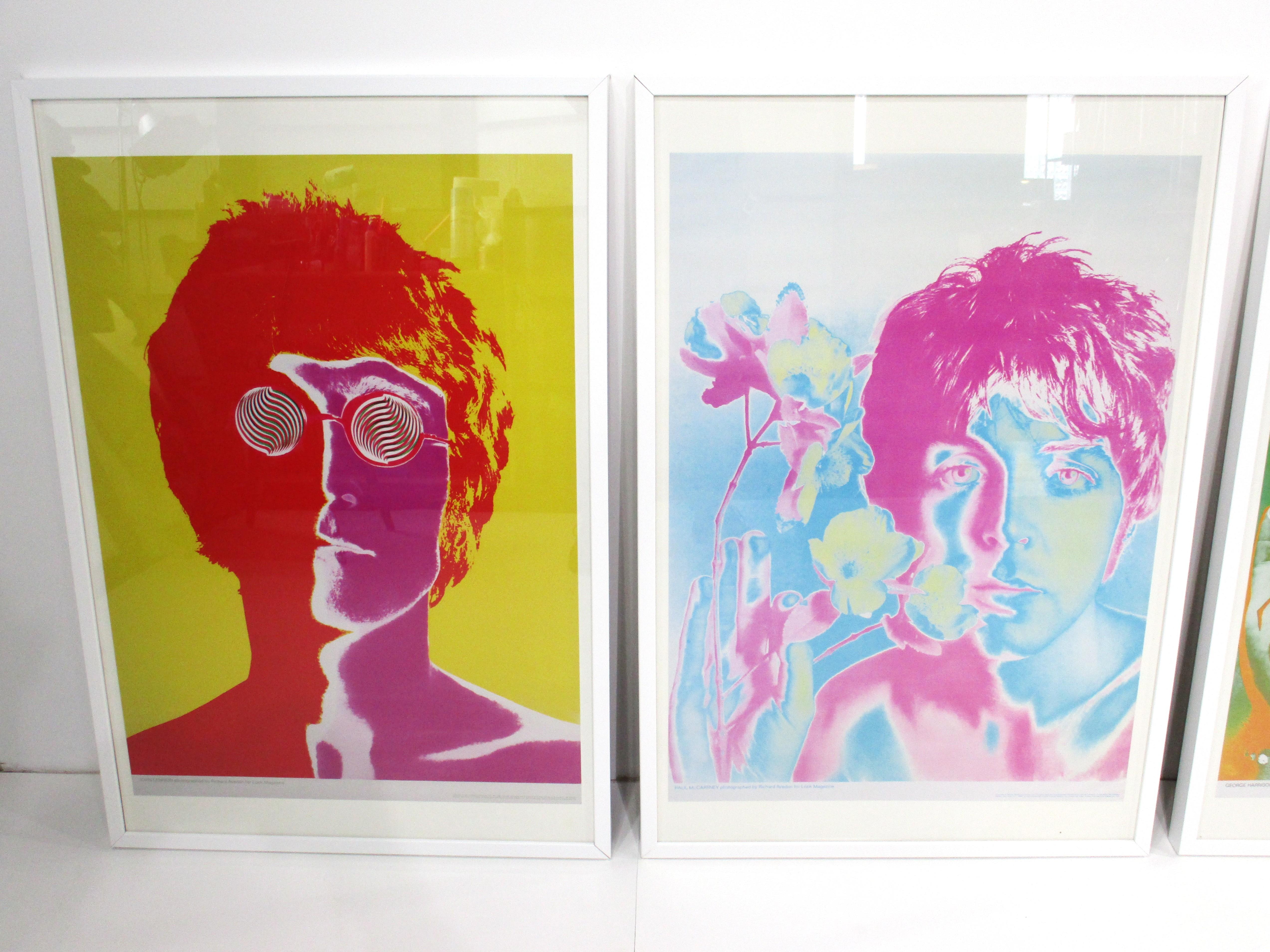 Paper Beatles Posters by Richard Avedon 1967 for Look Magazine Nems Enterprises LTD