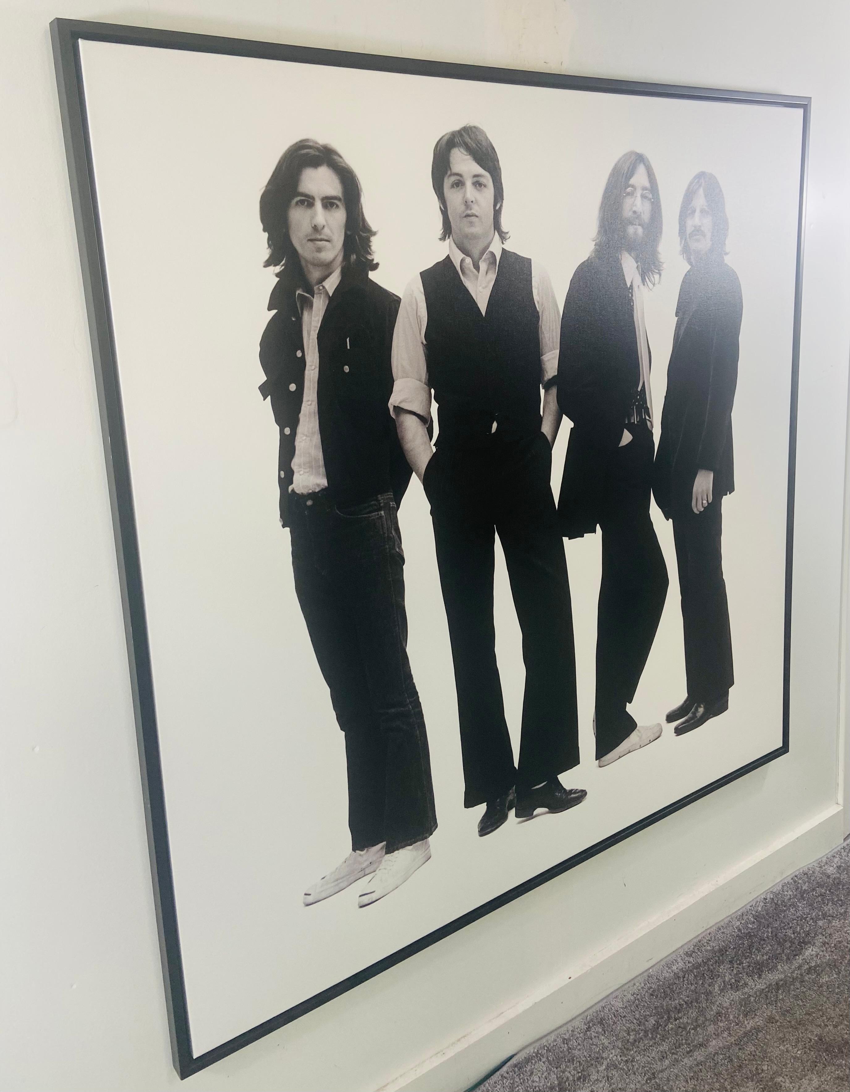 Modern Beatles Rock Band Large Black and White Photography on Canvas by Bruce McBoom