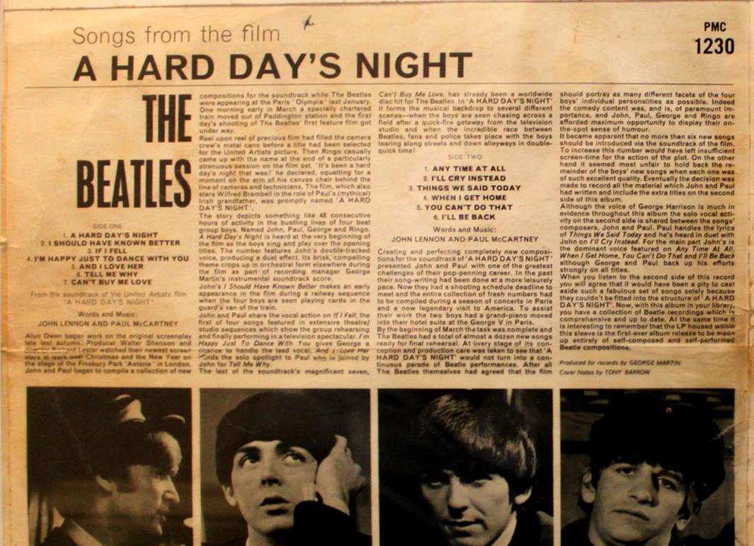 beatles a hard day's night album