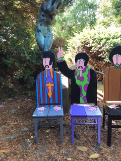 Beatles Yellow Submarine Chairs Created & Painted by Todd Fendos