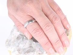 18k White Gold Made in Italy Bespoke Cosmic Empowerment Word Vibes Spinning ring