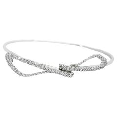Beatrice Barzaghi Bracciale con pavé di diamanti in oro bianco etereo e delicato