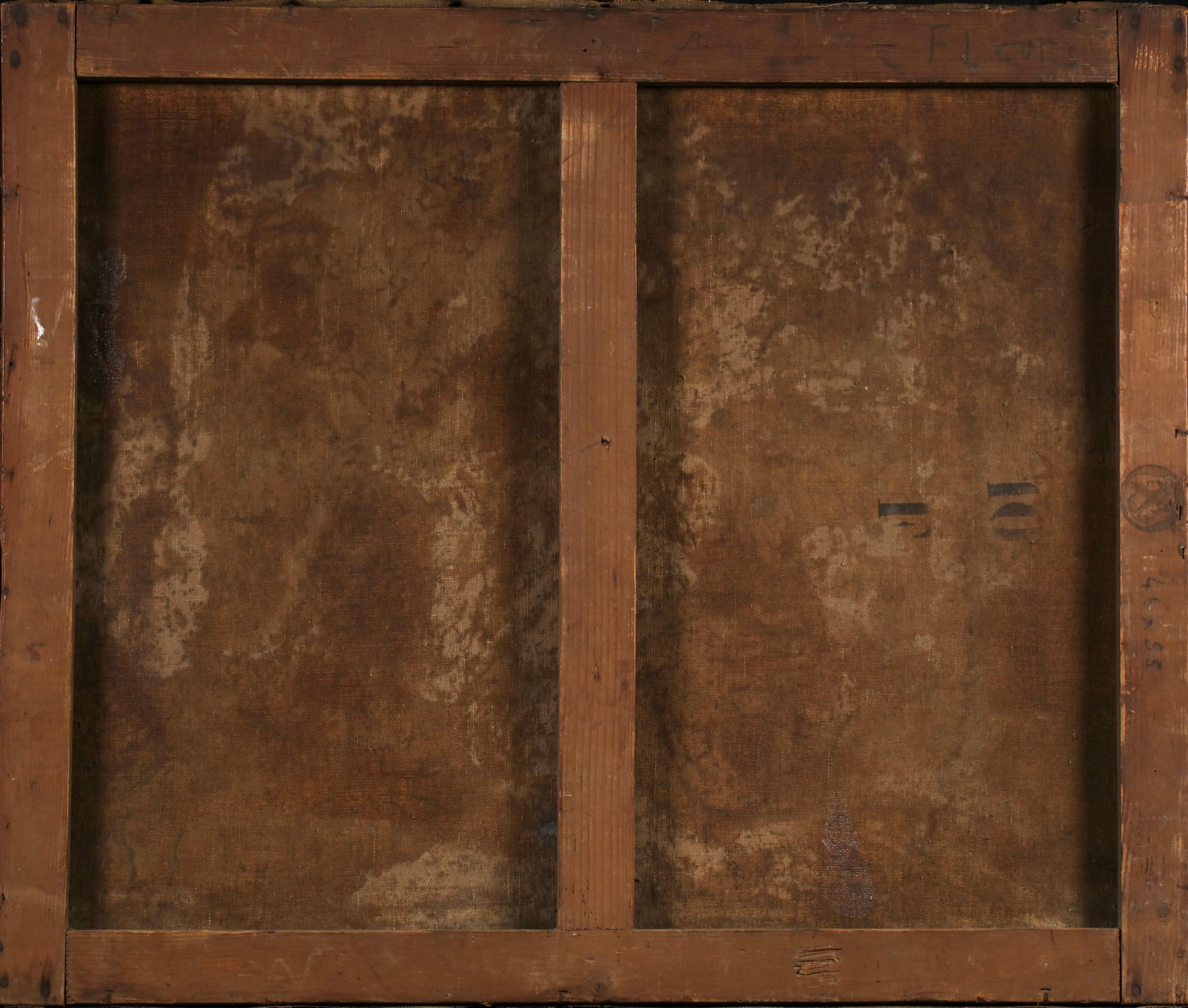 Fleurs - Nature morte néo-impressionniste à l'huile de Béatrice Duval - Beige Still-Life Painting par Beatrice Duval