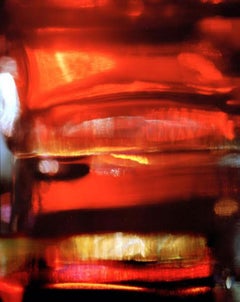 Lámina de fotografía abstracta «Ruby» sobre plexiglás, contemporánea, enmarcada